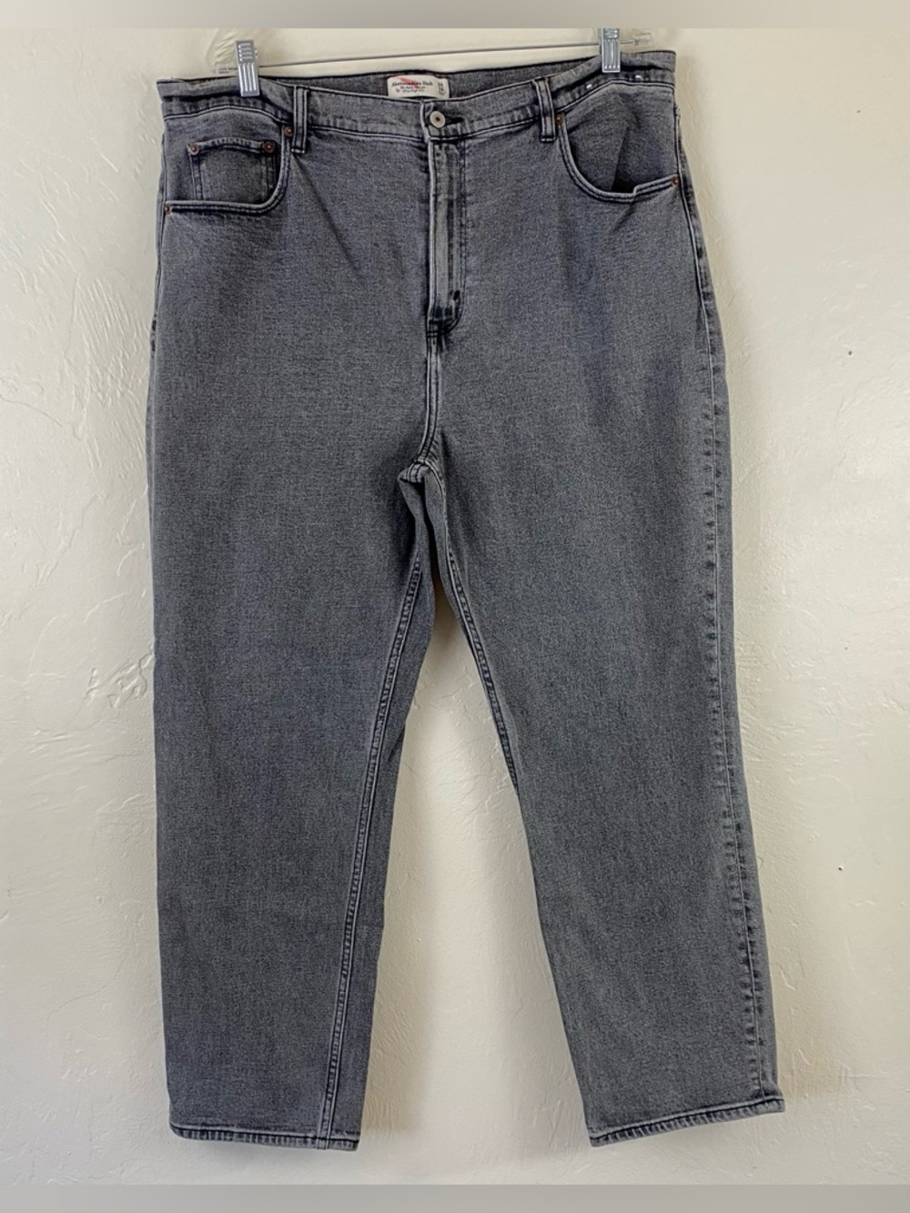 Abercrombie & Fitch Size 18 The Ankle Straight Ultra High Rise Grey Denim Jean
